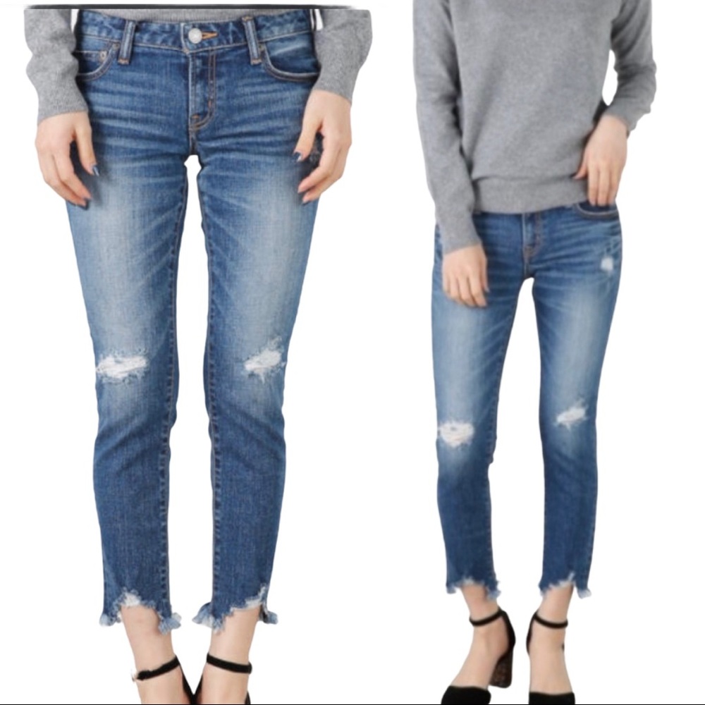 Moussy Classic Blue Cropped Jeans